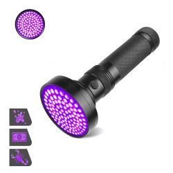 Latarka UV 100 LED Aluminiowa | Profesjonalna Latarka Ultrafioletowa | Sklep