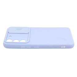 Etui SILICONE LENS na telefon Samsung Galaxy S22 S901 niebieskie