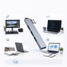 Hub USB-A 4 w 1 rozdzielacz portów 3.0 i 2.0 szary