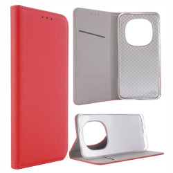 Etui Smart Magnet na telefon Xiaomi Redmi Note 15 Pro+ 5G 2510ERA8BG / POCO M8 Pro 5G 2510EPC8BG czerwone