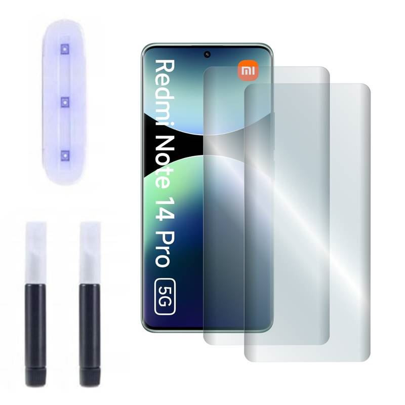 9H SZKŁO hartowane na telefon Xiaomi Redmi Note 14 Pro 5G 24090RA29G / 14 Pro+ 5G 24115RA8EG / POCO X7 5G TP UV 2szt