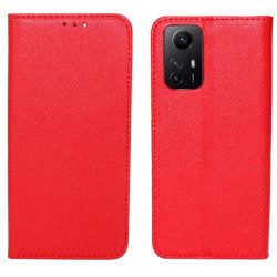 Etui Smart Magnet na telefon Xiaomi Redmi Note 12S 4G LTE 23030RAC7Y czerwone