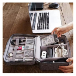 Organizer na kable saszetka podróżna etui torba do akcesoriów elektronicznych 25x18,5cm