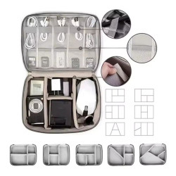 Organizer na kable saszetka podróżna etui torba do akcesoriów elektronicznych 25x18,5cm