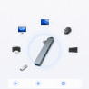 Hub USB-C na 4x USB-A 3.0 i 2.0 aluminiowy szary