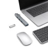 Hub USB-C na 4x USB-A 3.0 i 2.0 aluminiowy szary