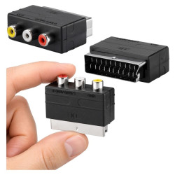 Adapter SCART na 3 gniazda RCA - przejściówka AV