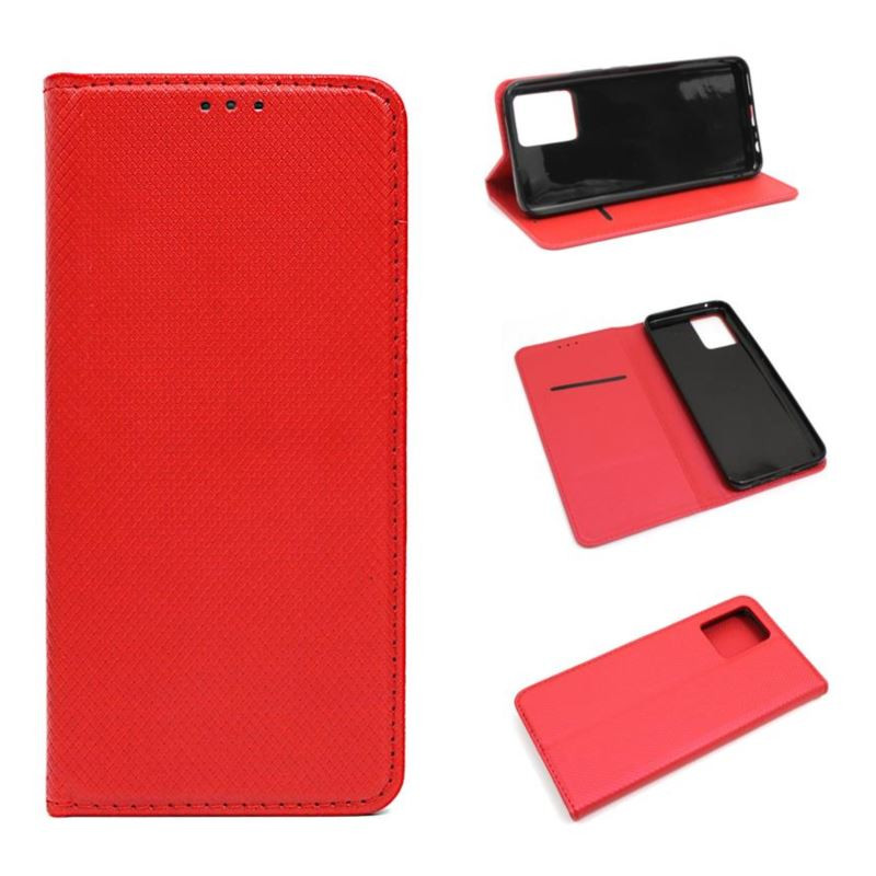 Etui Smart Magnet na telefon Realme 8 4G RMX3085 / 8 Pro 4G RMX3081 czerwone