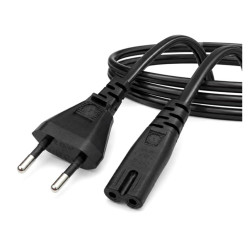 Kabel zasilający euro ósemka 1m 2 PIN - przewód do RTV AGD audio video | Sklep online