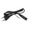 Kabel zasilający euro ósemka 1m 2 PIN - przewód do RTV AGD audio video | Sklep online