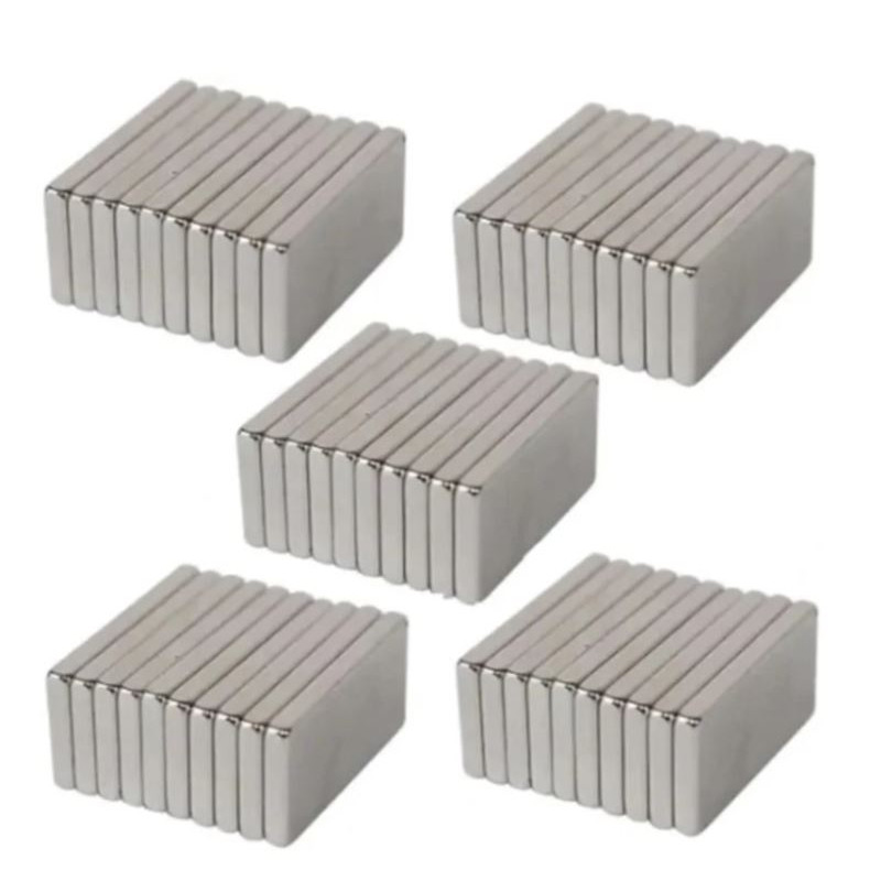 Magnes neodymowy płaski 12x4x1,5mm zestaw 10szt