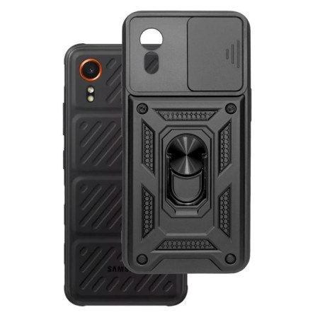 Etui pancerne CamShield Ring na telefon Samsung Galaxy XCover 7 5G czarne