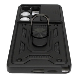 Etui pancerne CamShield Ring na telefon Samsung Galaxy S25 Ultra 5G czarne