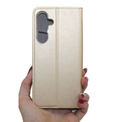 Etui Smart Magnet na telefon Samsung Galaxy S24 FE 5G S721 złote