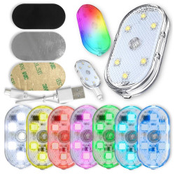 Lampka 6 LED RGB do samochodu bezprzewodowa