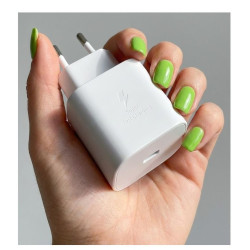 Ładowarka sieciowa USB Typ C USB-C PD Power Delivery QC 3.0 3,3A 18W SZYBKA biała