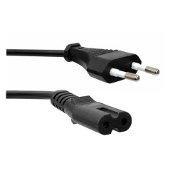 Kabel zasilający euro ósemka z wyłącznikiem 1,5m 2 PIN - przewód do RTV AGD audio video | Sklep online