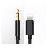 Kabel cyfrowy audio jack 3,5mm - Lightning czarny przewód 1m