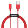 Kabel USB - iPhone Lightning Baseus Superior 2,4A 1m przewód wspierający szybkie ładowanie czerwony