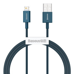 Kabel USB - iPhone Lightning Baseus Superior 2,4A 1m przewód wspierający szybkie ładowanie granatowy