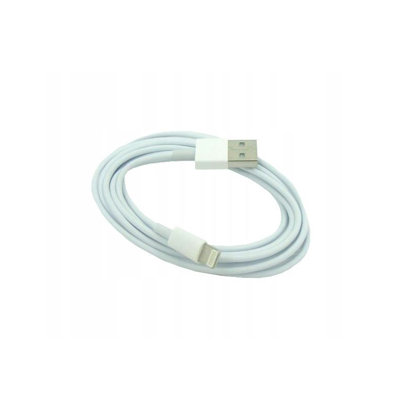 Kabel PC USB - Lightning do telefonu Apple iPhone 5 6 7 8 X iPad Air Mini 8-PIN Mini przewód 2m BIAŁY