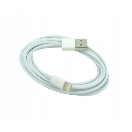Kabel PC USB - Lightning do telefonu Apple iPhone 5 6 7 8 X iPad Air Mini 8-PIN Mini przewód 2m BIAŁY