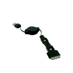 Kabel 3w1 zwijany micro USB - mini USB przewód do telefonu Apple iPhone 4 / 4S 30-PIN 30 PIN