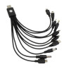Kabel USB uniwersalny 10w1 do telefonu i tabletu czarny