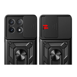 Etui Pancerne CAMSHIELD Ring na telefon Xiaomi POCO X6 Pro 5G / Redmi K70e 5G czarne