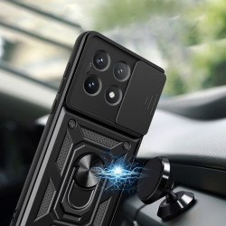 Etui Pancerne CAMSHIELD Ring na telefon Xiaomi POCO X6 Pro 5G / Redmi K70e 5G czarne