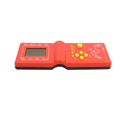 Konsola retro przenośna z 12 grami Tetris - mini elektroniczna zabawa dla dzieci czerwona