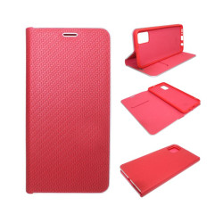 Etui Flip Vennus na telefon Samsung Galaxy A51 A515 czerwone carbon