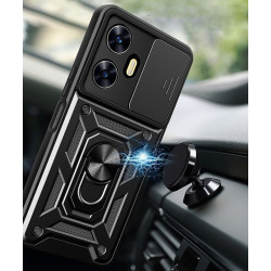 Etui pancerne CamShield Ring na telefon Realme C55 czarne