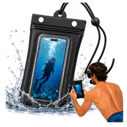 Pokrowiec / etui uniwersalny wodoszczelny wodoodporne wodoodporny na basen plaże kajak na telefon poduszka powietrzna czarny 3