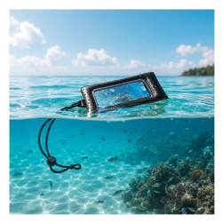 Pokrowiec / etui uniwersalny wodoszczelny wodoodporne wodoodporny na basen plaże kajak na telefon poduszka powietrzna czarny 3