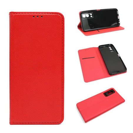 Etui Smart Magnet na telefon Vivo Y72 5G / iQOO Z3 / Y52 5G czerwone