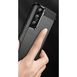 Etui Bumper Carbon Lux na telefon Samsung Galaxy S21 FE G990 czarne