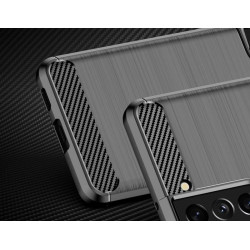 Etui Bumper Carbon Lux na telefon Samsung Galaxy S21 FE G990 czarne