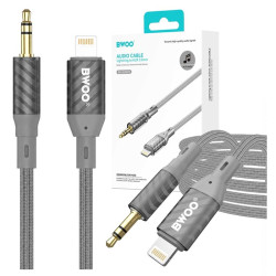 Kabel cyfrowy audio jack 3,5mm - Lightning Apple iPhone iPad przewód 1m BL19 biały