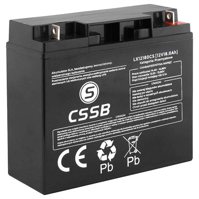 Akumulator bezobsługowy AGM SLA 12V 18Ah do UPS