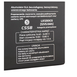 Akumulator AGM SLA 12V 5.0Ah ADM do UPS i alarmów