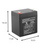 Akumulator AGM SLA 12V 5.0Ah ADM do UPS i alarmów