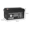 Akumulator bezobsługowy AGM SLA 12V 65Ah GGW