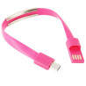 Kabel USB do Micro USB w kształcie bransoletki 22 cm USB-A różowy