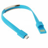 Kabel USB do Micro USB w kształcie bransoletki 22 cm USB-A niebieski
