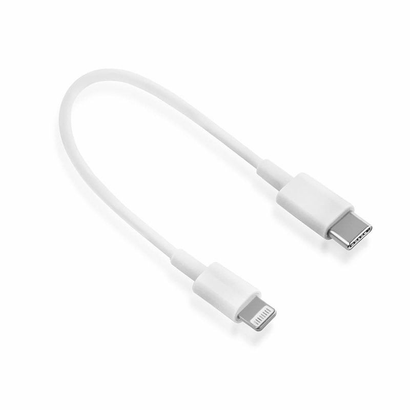 Kabel USB-C - Lightning iPhone krótki przewód do powerbanka biały 20cm