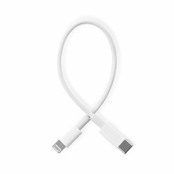 Kabel USB-C - Lightning iPhone krótki przewód do powerbanka biały 20cm
