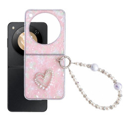 Etui Hard Case Heart na telefon nubia Flip 5G jasnoróżowe