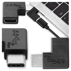 Adapter kątowy USB-C 100W - transfer 10Gb/s