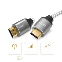 Kabel HDMI 2.1 8K 60Hz do PS5 Xbox 1.5m złote wtyki